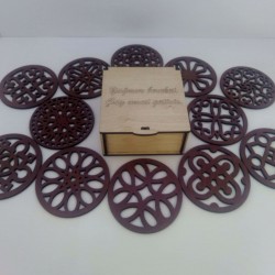 Ahşap Bardak Altlığı (12'li)