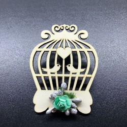 Ahşap Tombul Kafes Magnet 