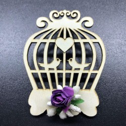 Ahşap Tombul Kafes Magnet 