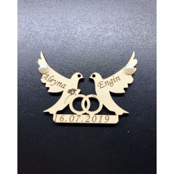 Ahşap Kuşlu Magnet