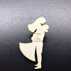 Ahşap Gelin-Damat Magnet 2
