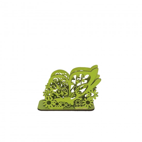 Ahşap Peçetelik Kelebek Motifli