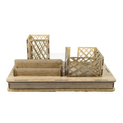 Ahşap Dekoratif Kalemlik