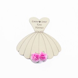 Ahşap Gelin Elbisesi Magnet