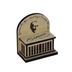 Ahşap Anıtkabir Bayraklı Magnet